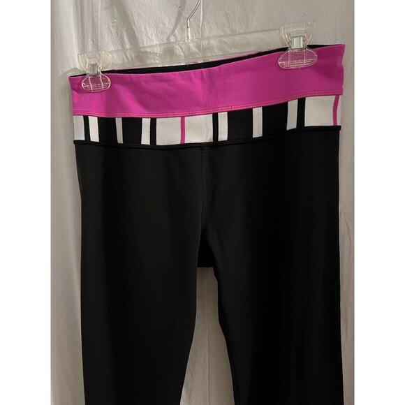 Lululemon Pink Black Astro Pants Sz 6 Traverse Stripes - Picture 3 of 6